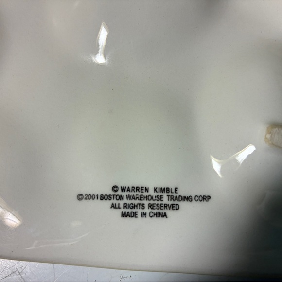 2001 WARREN KIMBLE DEVILED EGG PLATE TRAY PLATTER ROOSTER CHICKEN HOLDS 12 EGGS - Picture 5 of 6